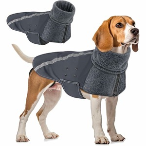 Soft and Warm Double Layer Cotton <b>Dog</b> Hoodie Classic Print Winter Coat with Adjustable Fit for Cold Weather hoodies For <b>Dog</b> - Product Image 1
