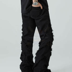 Pantalones Casuales de Invierno para Hombre, Ligeros, de Alta Calidad, con Logotipo Personalizado OEM, Corte Acampanado, Cierre de Botones, Lavado Medio Oscuro, 100% - Product Image 4