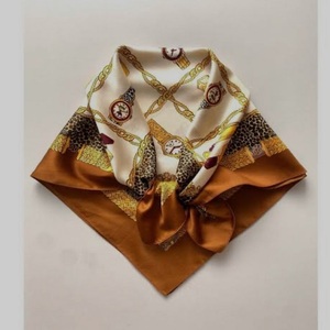 handmade square scarf foulard <b>Bandana</b> Custom Digital Printed Soft Square for Adults Head Covers Best Fashion <b>Women</b> Scarf - Product Image 5