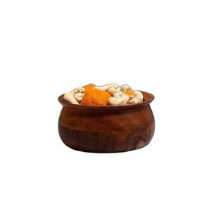 Tazón de Madera de Venta Caliente para Decoración de Mesa de Hogar y Hotel, Uso en Comedor, para Servir Ensaladas y Frutas, Tazón de Madera con Soporte - Product Image 6
