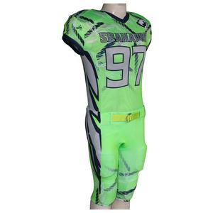 Uniforme de Fútbol Americano Transpirable y Fácil de Usar, Ropa de Equipo, Impresión por Sublimación, Manga Corta, Talla Grande, Servicio OEM - Product Image 3