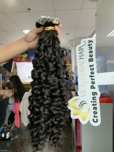 Cinta de pelo rizado birmano, el pelo más vendido de todos los tamaños, cabello Natural de color de niña vietnamita - Product Image 2