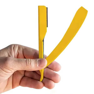 Maquinilla de afeitar profesional personalizada de alta calidad, cuchilla de afeitar de peluquero plegable de borde recto, cuerpo de acero inoxidable de seguridad para salón - Product Image 1