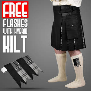 Kilts utilitaires écossais hybrides en gros pour hommes 2026 – Tartan Douglas gris traditionnel - Product Image 2