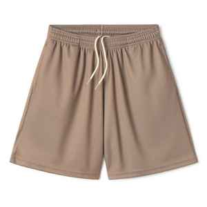 Shorts de sport pour hommes en toile respirante, impression par transfert thermique personnalisée, shorts de basket-ball de rue, polyester, séchage rapide, élastique - Product Image 1