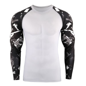 Best Quality Wholesale Long Sleeve Men's <b>Mma</b> <b>Rash</b> <b>Guard</b> for Men Sportswear Rush <b>Guard</b> High Adult Quality Custom Blank Rush <b>Guard</b> - Product Image 1