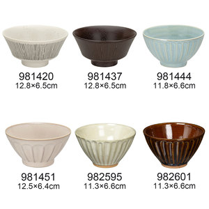 Divers bols à riz et tasses à thé japonais intelligents ensembles de vaisselle prix uniforme vaisselle 2 pièces en poterie/porcelaine classique mignonne - Product Image 4