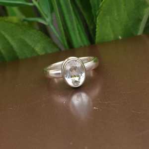 Handmade Designer 925 Sterling Silver Fine Jewelry <b>Ring</b> Customized Natural <b>Crystal</b> Quartz Gemstone Eternity Bezel Setting - Product Image 2