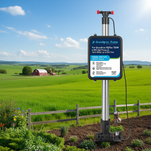 Pompe solaire submersible Grundfos SQFlex 750W, 6 GPM, haute pression pour l'irrigation agricole jusqu'à 820 pieds - Product Image 3