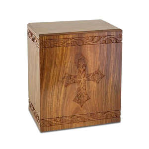 Designer Wooden <b>Urns</b> for Adult Human Ashes Natural Finish Cremation Funeral <b>Urns</b> Premium <b>Pet</b> <b>Caskets</b> & <b>Urns</b> - Product Image 1