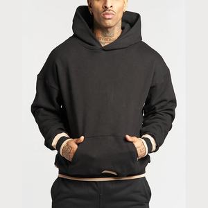 Wholesale Custom <b>Men's</b> <b>Hoodies</b> with Embroidered Logo 100% Cotton Fleece Heavy GSM Pullover Unisex Streetwear for Winter - Product Image 1