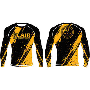 Personalizado Durable Nylon BJJ Rash Guard Larga Protección UV Anti-UV Compresión Camisa Transpirable y Cómodo - Product Image 1