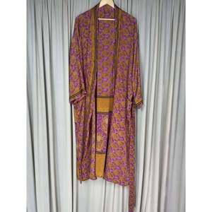 Recycled Silk Sari Women's Boho Chic Vintage <b>Beach</b> Cover Dress Robe for Resort Wear Gypsy House <b>Kimono</b> for Lounge Swimsuit Up's - Product Image 4