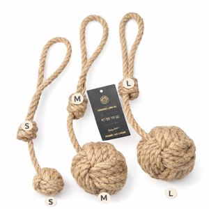 Juguete para Mascotas de Bola de Cáñamo con Asa de Cuerda, Juguetes 100% Naturales para Mascotas - CONTACTO para MUESTRA GRATUITA - Hecho en Vietnam HOANG LINH SG Kimy - Product Image 1