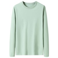 T-shirt à manches longues col rond pour homme, personnalisable OEM, en mélange de lin et de soie haut de gamme, antibactérien, vierge, écologique, coupe ample, style streetwear