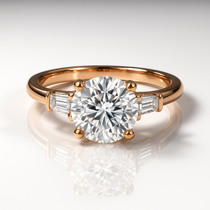 Most Selling 3 Stone Round Cut Diamond <b>Ring</b> for Everyday Wear Office Use and Elegant Styling Wedding Engagement <b>Ring</b> For Her - Product Image 2