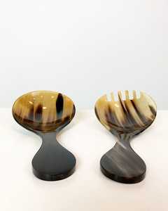 Juego de Cubiertos para Ensalada de Cuerno Estilo Americano Premium, Pulido Espejo, Ecológico, Sostenible, Cucharas Artesanales para Cocina, Aptas para Lavavajillas - Product Image 1