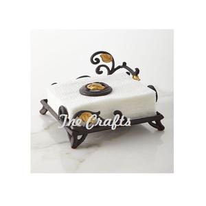 Porte-serviettes dernier modèle fait à la main en fer noir couleur porte-serviettes en tissu pour la cuisine et la salle de bain - Product Image 1