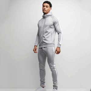 Chándal de invierno duradero para hombre, elegante, 100% algodón, ropa informal para gimnasio, talla grande, ecológico, elástico en cuatro direcciones, ligero - Product Image 4