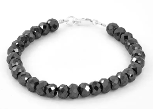 Pulsera de diamantes de moissanita negra Pulsera de diamantes sueltos Pulsera personalizada de 8 MM Regalo para ella - Product Image 2