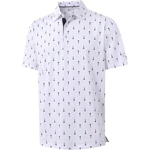 Athleisure Sports Shirt Sublimación Imprimir Rayas coloridas Golf Polos Camisas Casual unisex Traje Camiseta DE TRABAJO - Product Image 4