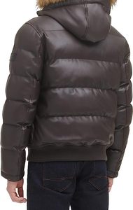 Chaqueta acolchada de piel sintética acolchada ligera para hombre de clima dorado de Pakistán, chaqueta de burbujas para exteriores con cuello levantado - Product Image 3