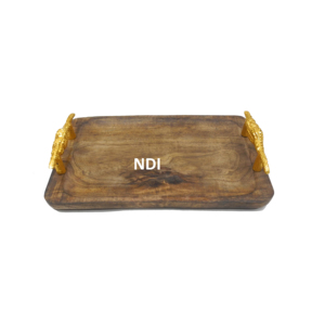 Diseño hecho a mano Acabado niquelado Mesa de comedor Decoración superior Snacks Pasta o comida Desayuno y bandeja para servir café - Product Image 4