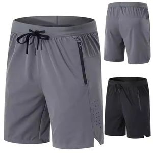Short de jogging de fitness à séchage rapide OEM pour hommes, pantalon de survêtement de course athlétique en polyester à conception personnalisée, fermeture à glissière à taille élastique moyenne - Product Image 2