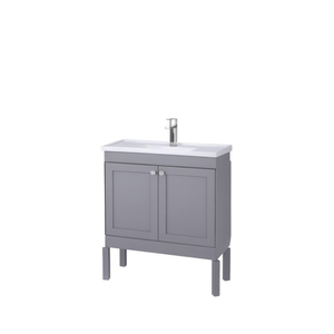 Mobile Lavabo Sospeso Koricini Vieste Grigio Perla con 1 Cassetto 60x25x50 cm - Product Image 2