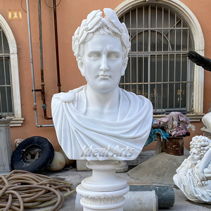 Sculpture <span class=keywords><strong>de</strong></span> <span class=keywords><strong>buste</strong></span> <span class=keywords><strong>de</strong></span> Napoléon en marbre blanc sculpté à la main classique - Product Image 1