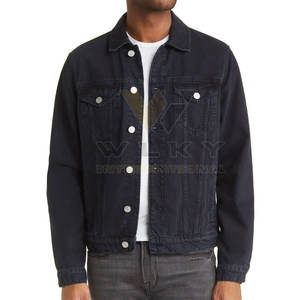 Veste en jean sur mesure pour homme, couleur unie, prix bas, meilleure vente - Product Image 1