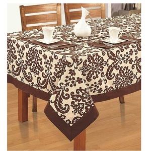 Checked Center Design <b>Table</b> <b>Cloth</b> Newly Designs Non Woven Embossing Waterproof <b>Party</b> Wedding Dining <b>Table</b> <b>Cloth</b> GOTS Certificate - Product Image 3