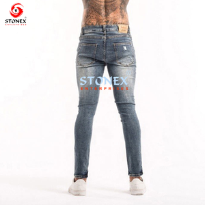 Pantalones ajustados de alta calidad OEM 2023, Pantalones vaqueros de marca para hombre, pantalones vaqueros personalizados para hombre - Product Image 2