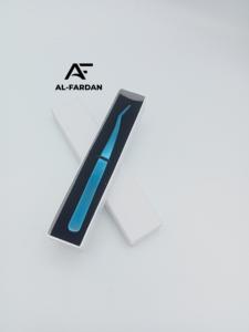 Best Quality Titanium Blue Eyelash Extension Tweezers Stainless Steel False Applicator for Extensions Sustainable <b>Card</b> <b>Boxes</b> - Product Image 4