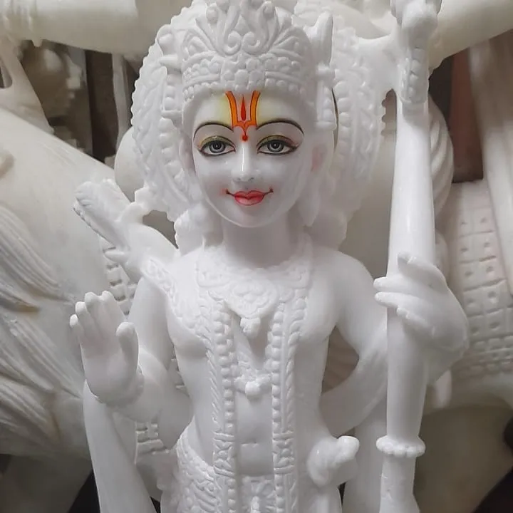 हस्तनिर्मित सफेद संगमरमर की सुंदर बैठी हुई राम जी की मूर्ति शुद्ध सफेद संगमरमर की भगवान श्री राम की मूर्ति