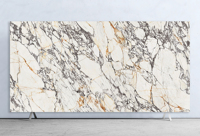 Grandes dalles de carrelage Gres effet marbre, finition polie pleine masse, 100% fabriqué en Italie, carrelage pour chambre d'hôtel, blanc