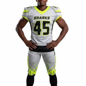 OEM Latest <b>Design</b> Breathable Short Sleeve American Football Uniform New <b>Style</b> Adult Men Custom Sublimation Plus Size 100% - Product Image 1