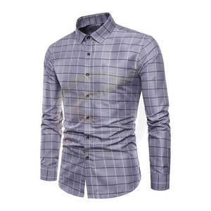 Camisa de vestir informal para hombre, camisa Formal informal de alta calidad, Color puro, 100% algodón, Verano - Product Image 6