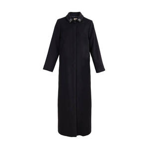 Abrigo de Invierno para Mujer con Cuello Bordado, Capucha Desmontable, Estilo Casual Y2K - Product Image 1