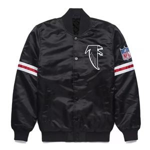 2025 Chaqueta universitaria de satén con logotipo personalizado Chaqueta de béisbol de calidad premium para hombres y mujeres - Product Image 1