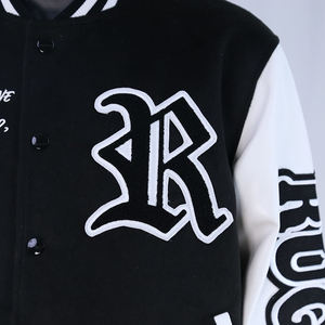 Veste de baseball varsity en chenille brodée personnalisée, hiver, avec laine et cuir, veste de baseball vintage haut de gamme - Product Image 4