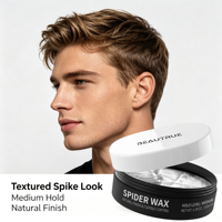 Cire coiffante avancée OEM effet toile d'araignée pour hommes, texture fibre extensible, coiffage facile, aspect naturel