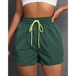 Venta al por mayor Mujeres Fitness Yoga Shorts Gimnasio Entrenamiento Yoga Mujeres Cintura Alta transpirable Deportes Running Shorts - Product Image 6