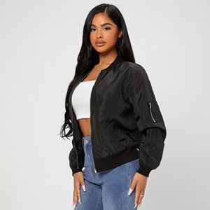 Chaqueta Bomber para Mujer, Logotipo Personalizado OEM, Ligera, Cortavientos, Cierre Frontal, Moda Urbana, Ropa de Abrigo, Fabricante Mayorista - Product Image 2