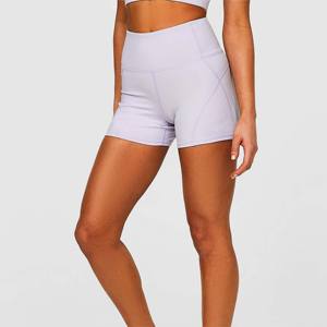 "Pantalones cortos para correr de 4 pulgadas de altura para mujer de moda-Cintura alta y elásticos-Ideal para entrenamiento y ropa informal" - Product Image 4