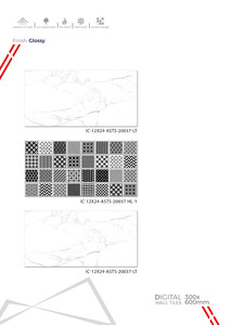 Azulejos de cerámica de alta demanda de 300x600 mm para paredes de baño y cocina, con acabado brillante, mate o con efecto de azúcar tallado, para mercados de exportación. - Product Image 5