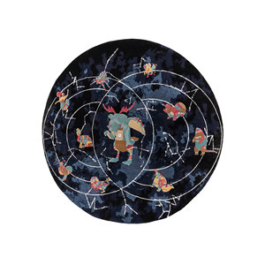 พรมขนสัตว์ทอมือสีเทาและสีดำลายทอแบบเรียบ รุ่น Tofrm-55001 สำหรับตกแต่งบ้าน ห้องโถง ห้องนั่งเล่น พรมปูพื้นห้องนั่งเล่น พรมปูพื้นทำจากปอกระเจา - Product Image 1