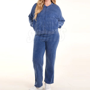 Nouveau design, survêtements lavés à l'acide pour femmes, quantité minimale de commande bas, vente en gros de survêtements lavés à l'acide à vendre - Product Image 1