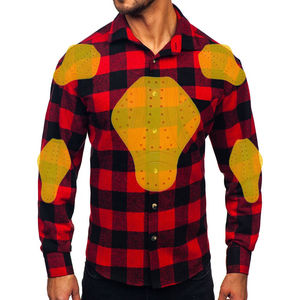 Biker 100% coton chemise hommes flanelle chemises hommes motard moto flanelle bûcheron chemise grand fait avec Dupont blindé - Product Image 4