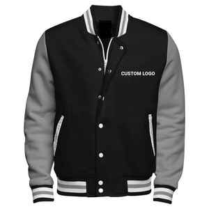 เสื้อแจ็กเก็ตทีมโรงเรียนผ้ากำมะหยี่สำหรับผู้ชายสไตล์เท่ๆหมวกเบสบอลฤดูหนาวมีตำแหน่งโลโก้ด้านหน้า - Product Image 1